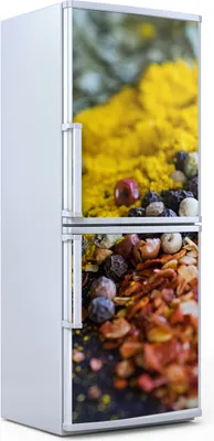 Produktbild von Kühlschrankdekoration 70x180 cm Aufkleber auf dem Kühlschrank - Gewürze Gemüse