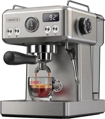 Produktbild von HiBREW H10A Espressomaschine 20 Bar, 58mm Siebträger, Edelstahl, Temperatur einstellbar, Cappuccino, Halbautomatisch