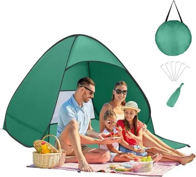 Produktbild von Famanu Pop-up Strandzelt Leichtgewicht für 1-2 Personen - Grün