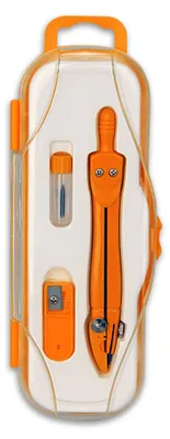 Obrázek produktu pro Školní kružítko z kovu, oranžové, Penmate