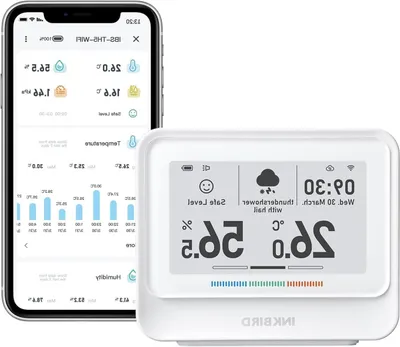 Productafbeelding van Hygrometer - Weerstation Binnen en Buiten - Weerstations - Luchtvochtigheidsmeter Praktisch