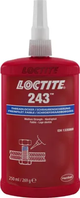 Obrázek produktu pro Loctite 243 Středněpevnostní zajišťovač závitů 250 ml