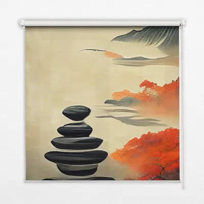 Produktbild von Seitenzug-Rollo Fensterrollo Jalousie - Lichtdurchlässig Springrollos - 100x140 cm - Berg