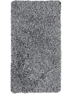Produktbild von BELIANI Shaggy Teppich Schwarz Weiß Polyester Baumwolle 80 x 150 cm Hochflor Getuftet Rechteckig