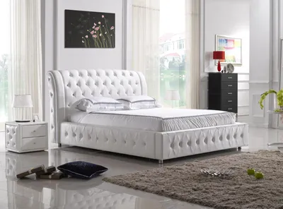 Obrázek produktu pro Čalouněná postel Manželská postel Kožená postel Designová postel Manželská postel Rám postele S-9270