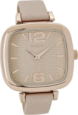 Produktbild von Oozoo Leder Damen Uhr Analog Quarzuhr Armband rosa Timepieces D2UOC9181A