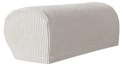 Armleuningbezüge, 2 Stück, weiß, elastisch, Antirutsch, für Sofa