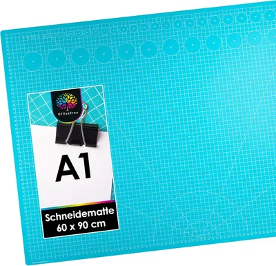 Produktbild von 90x60cm Selbstheilende Schneidematte Blau PVC 3-lagig