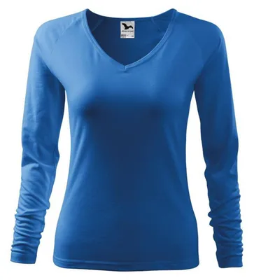 Image de Malfini - T-shirt « Elegance » pour femmes, manches longues PP12409 (S) (bleu)