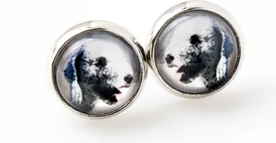 Immagine prodotto di Bedlington terrier - I tuoi orecchini sono fatti a mano, foto personali, gioielli del marchio Art.-Dog.