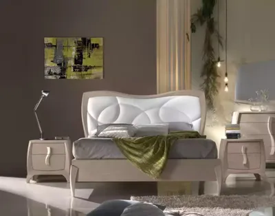 Produktbild von Design Bett 2x Nachttische 3 tlg. Schlafzimmer Luxus Komplett Garnitur