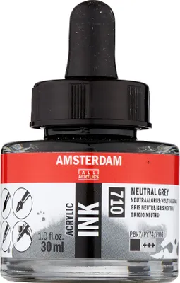 Obrázek produktu pro Amsterdam lahvička s akrylovou barvou 30 ml neutrální šedá 710