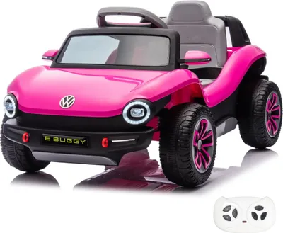 Obrázek produktu pro Dětské elektrické autíčko Volkswagen E-Buggy 12 V (1–5 let) – oficiálně licencované, s dálkovým ovládáním, Bluetooth a zavazadlovým prostorem – dětské elektrické vozidlo – růžové