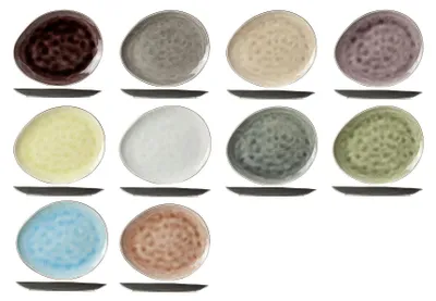 Produktbild von Bord oval streetfood festival Keramik multicolor 19,5x16 cm Design