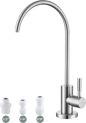 Produktbild von Trinkwasserhahn, gebürstetes Nickel SUS304 Edelstahl, bleifrei, für Küche