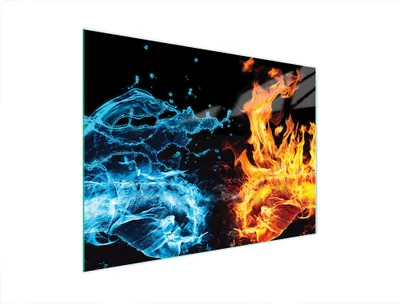 Immagine prodotto di Tagliere in vetro 40x30 fuoco