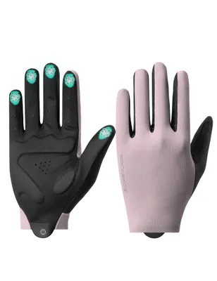 Image de Gants de vélo ROCKBROS : gants amortissant les chocs et antidérapants pour VTT et vélo de course, violet, taille M