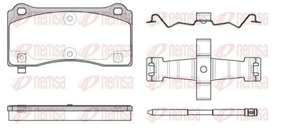 Produktbild von REMSA 0983.14 Bremsbeläge Satz Vorne Bremsklötze für TESLA Model Y (5YJY) Model 3 (5YJ3)