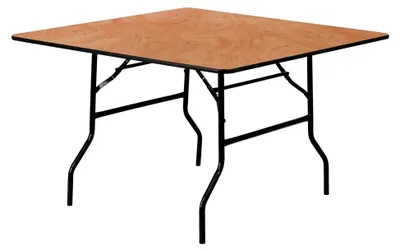 Produktbild von Faltbare quadratische Festtafel aus Holz, 121,9 cm