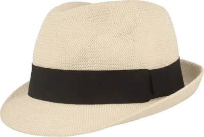 Luftiger grobmaschiger Papier Trilby von Hut-Breiter in weiß