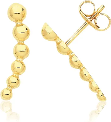 Produktbild von Stylische 9 Karat (375) Gold Damen - Paar Ohrstecker - 15mm*3mm; TRS36178