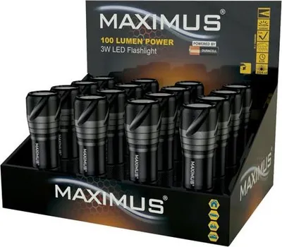 Produktbild von Maximus Taschenlampe 100lm 3w Präsentationsständer Theke Von 16 - Maximus