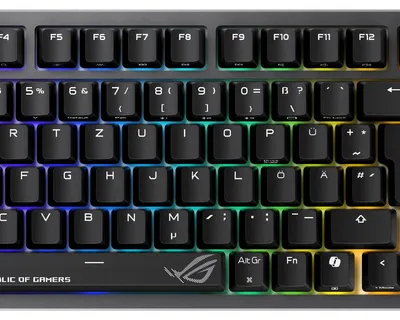 Produktbild von ASUS ROG Strix Morph 96 Wireless, Verkabelt & Kabellos, USB + RF Wireless + Bluetooth, Mechanischer Switch, QWERTY, RGB-LED, Schwarz