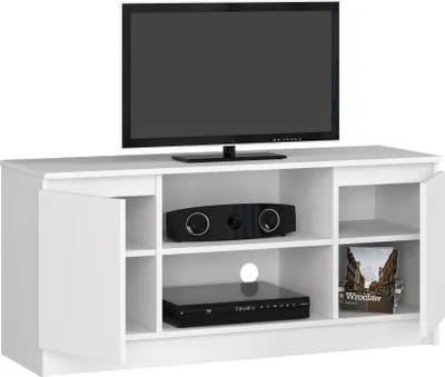 Immagine prodotto di Mobile TV Elegante 120 cm Bianco con Ripiani e Spazio di Stoccaggio