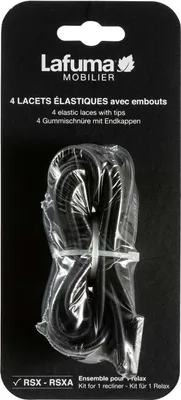 Produktbild von Lafuma "Lafuma 4er-Set Schnüre für Relaxsessel RSX mit Endkappen Rsx Gummiband schwarz"