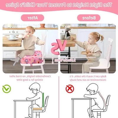 Obrázok produktu pre Detská autosedačka – Sedák – Na používanie pri stole – S bezpečnostnými pásmi – 30 x 36 x 10 cm