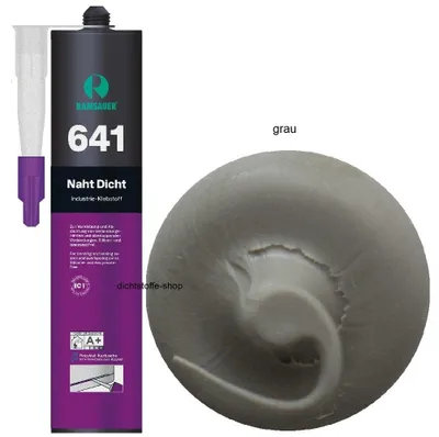 Produktbild von Ramsauer 641 Naht Dicht 1K Hybrid Kleber Klebstoff 474g Kartusche grau