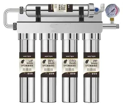 Produktbild von Ultrafiltrationswasserfilter, Edelstahlmaterial, 5-Stufen-Filtrationssystem, direkte Trinkkompatibilität, Chlorentfernungseffizienz,