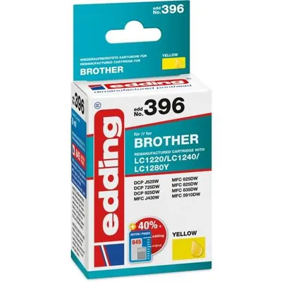 Produktbild von Edding Tintenpatrone EDD-396 ersetzt Brother LC1240Y