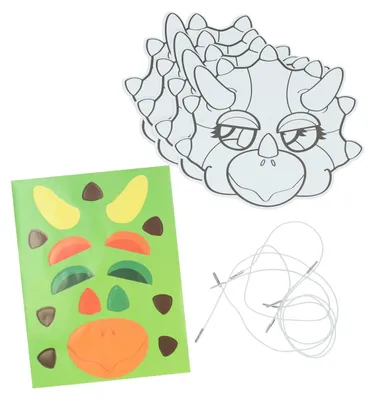 Productafbeelding van Verf je eigen dinosaurusmasker - 4 maskers
