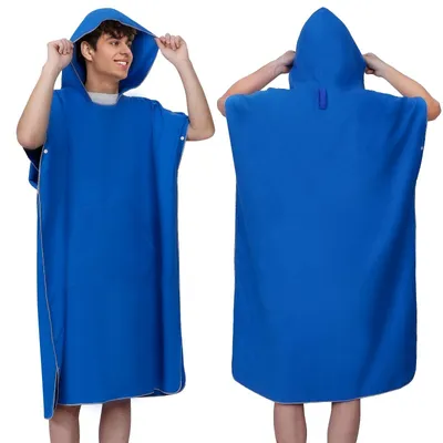 Produktbild von Omgoods – Bademantel-Handtuch – Schnell trocknender Mikrofaser-Poncho für Damen und Herren