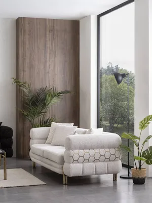 Immagine prodotto di Divani bianchi a tre posti per il soggiorno di design