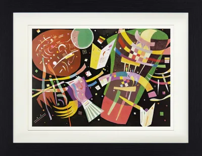 Obrázek produktu pro Wassily Kandinsky Zarámovaný obraz s elegantním paspartou | Obrazy na zeď | V rámu - Kompozice X, 1939 (30 x 40 cm)