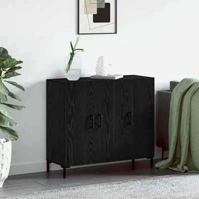 Obrázok produktu pre vidaXL Príborník čierny dubový vzhľad 90 x 34 x 80 cm materiál na báze dreva