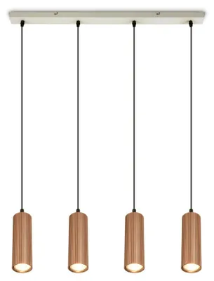 Image de Briloner Suspension LED réglable en hauteur 76x120 cm douille GU10 max. 9W 4 lumières coffee-warm grey - Lampe suspendue salle à manger table