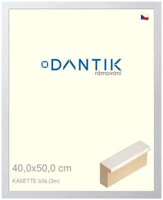 Obrázok produktu pre Rám DANTIK 40x50 | KASSETTE biely (Plexi Clear)