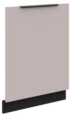 Produktbild von Frontblende für vollintegrierten Geschirrspüler 60 cm Küche ARONA Kaschmir beige matt + Schwarz Küchenzeile Küchenblock Einbauküche