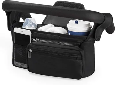 Obrázok produktu pre Momcozy – Organizér do kočíka – Univerzálny – S izolovanou držiakom na poháre – Taška do kočíka – Detské príslušenstvo so zipsom