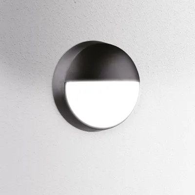 Produktbild von CENTURY Runde LED-Außenwandleuchte OASI CCT 14W 3000/4000/6500K IP54 Schwarz