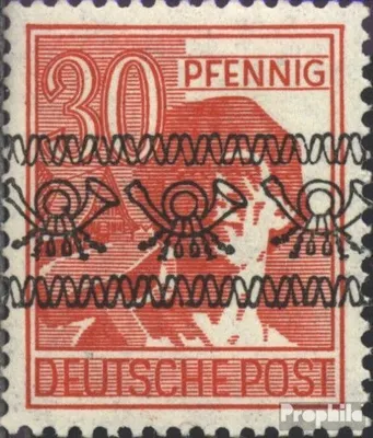 Produktbild von Briefmarken Bizone (Alliierte Besetzung) 1948 Mi 46I postfrisch Posthörnchen (Bandaufdruck)