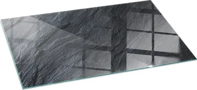 Produktbild von Funkenschutzplatte – Glasbodenplatte für Kaminofen – Kaminunterlage aus Glas – 120x60 cm – Feuerfeste Ofenbodenplatte – Hitzebeständige Schutzplatte für Kamin – Transparente Bodenschutz Glasplatte – Steinoberflächenstruktur