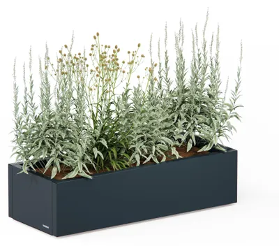 Produktbild von Herstera Garden Cube Xic L Outdoor Pflanzkübel rechteckig Anthrazit 100x25x40 cm