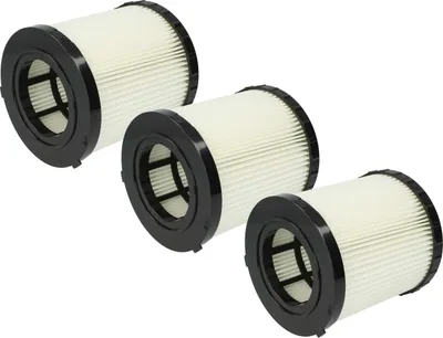 Produktbild von vhbw 3 Faltenfilter kompatibel mit Dewalt DCV581h, DCV584l, DCV580h, DCV582, DCV580, DCV581 Staubsauger - Patronenfilter Schwarz Weiß