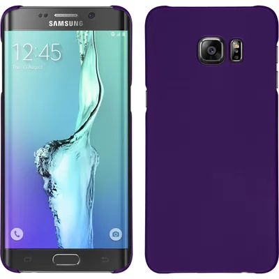 Produktbild von PhoneNatic Case kompatibel mit Samsung Galaxy S6 Edge Plus - Hülle lila gummiert Hard-case Cover