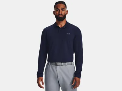 Produktbild von Under Armour Matchplay Langarm-Poloshirt, Blau M