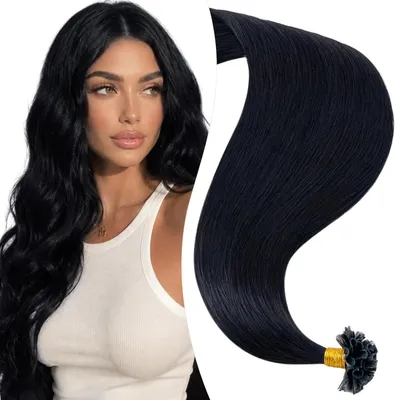 Produktbild von Haarverlängerungen U-Spitze, Echthaar, 45 cm, 50 Strähnen, für die Haare